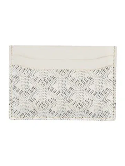 Pre-owned Goyard 2024 Saint Sulpice Card Holder In White