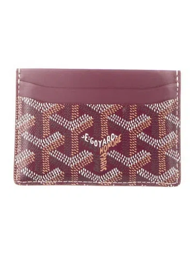 Pre-owned Goyard 2024 St. Sulpice Card Holder In Burgundy