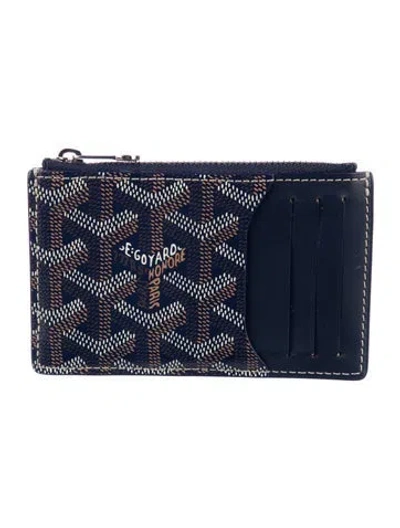 Pre-owned Goyard 2025 Boubon Wallet In Blue
