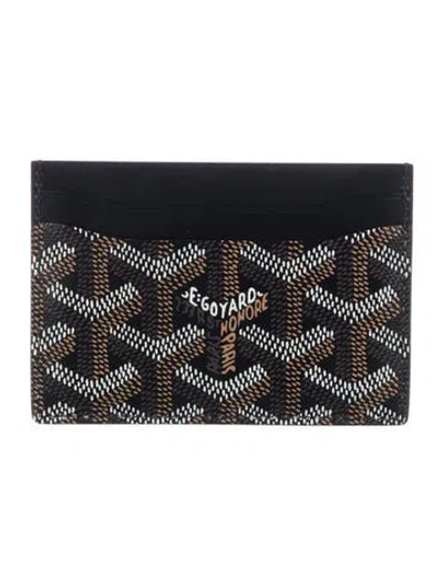 Pre-owned Goyard 2025 Ine Card Holder In Black