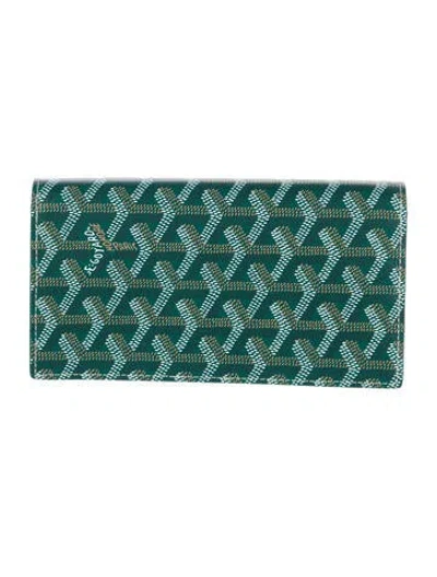 Pre-owned Goyard 2025 Ine Continental Wallet In Green