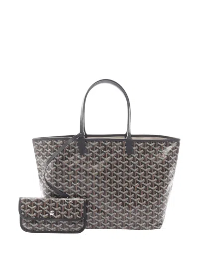 Pre-owned Goyard 2025 Ine Saint Louis Pm Tote Bag In Black
