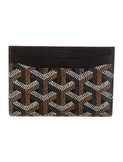 Pre-owned Goyard 2025 Saint Sulpice Card Holder In Black