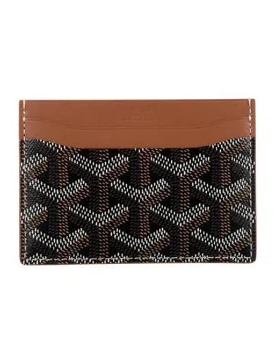Pre-owned Goyard 2025 Saint Sulpice Card Holder In Black