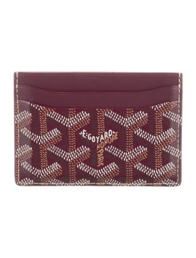 Pre-owned Goyard 2025 St. Sulpice Card Holder In Burgundy