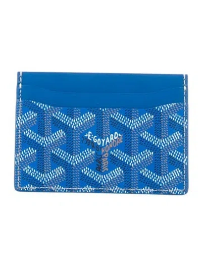 Pre-owned Goyard 2026 Ine Card Holder In Blue