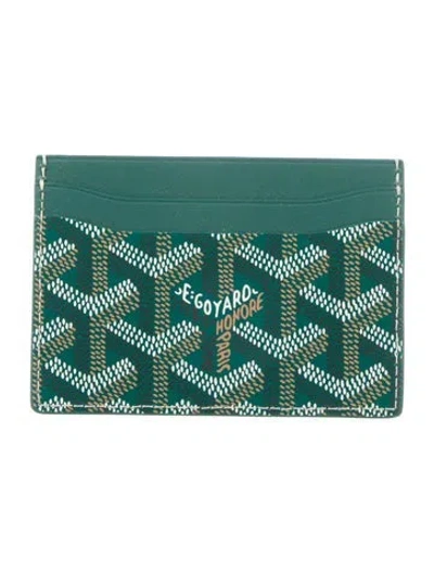 Pre-owned Goyard 2026 Ine Card Holder In Green