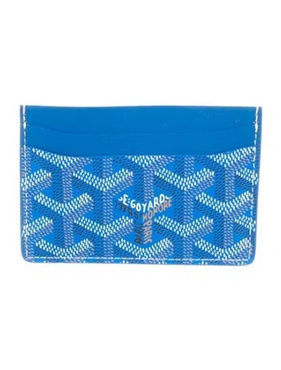 Pre-owned Goyard 2026 Ine Card Holder W/ Tags In Blue
