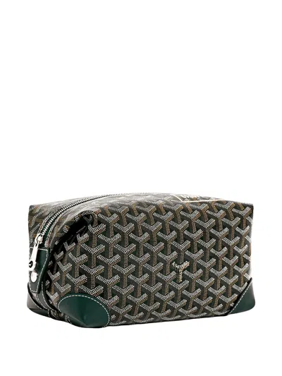 Pre-owned Goyard 25 Bowling Toiletry Bag In Green