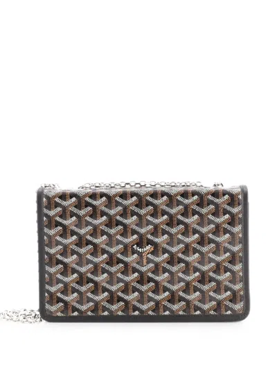 Pre-owned Goyard Alexandre Iii Coated Canvas Pm Shoulder Bag In Black
