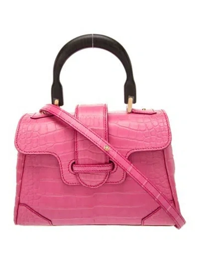 Pre-owned Goyard Alligator Saigon Mini 2024 In Pink
