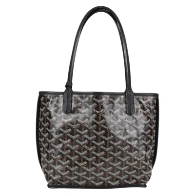 Pre-owned Goyard Anjou Canvas Shoulder Bag () In Black
