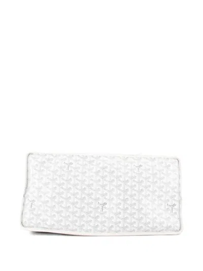 Pre-owned Goyard Anjou Reversible Coated Canvas And Toile Canvas Pm Tote Bag In White