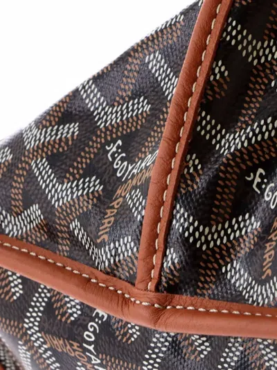 Pre-owned Goyard Anjou Reversible Coated Canvas Gm Tote Bag In 黑色