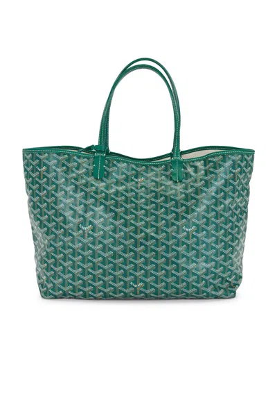 Pre-owned Goyard Anjou Reversible Pm Tote Bag In Green