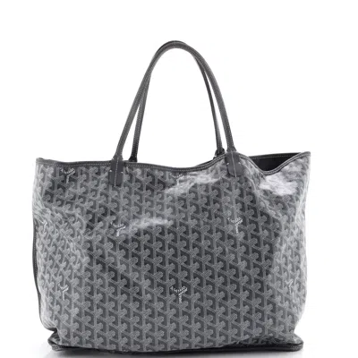 Pre-owned Goyard Anjou Reversible Tote Coated Canvas Gm In Gray