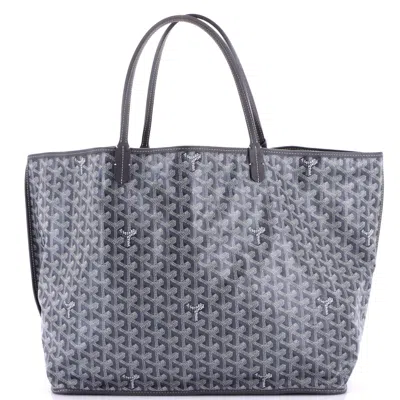 Pre-owned Goyard Anjou Reversible Tote Coated Canvas Gm In Gray