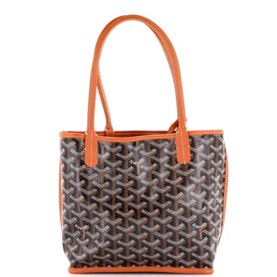 Goyard Anjou Reversible Tote Coated Canvas Mini In Brown