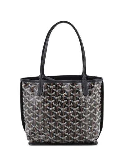 Pre-owned Goyard Anjou Reversible Tote Coated Canvas Mini Satchel