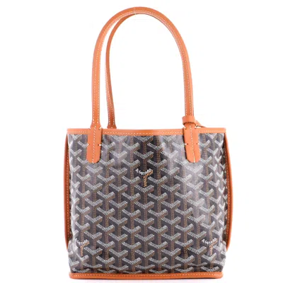 Goyard Anjou Reversible Tote Coated Canvas Mini In Brown