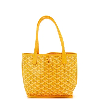 Goyard Anjou Reversible Tote Coated Canvas Mini In Yellow