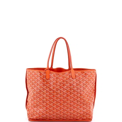 Pre-owned Goyard Anjou Reversible Tote Coated Canvas Pm In White