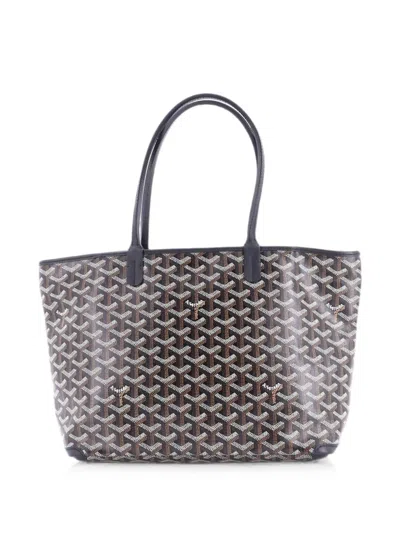 Pre-owned Goyard Artois Coated Canvas Pm Tote Bag In Black