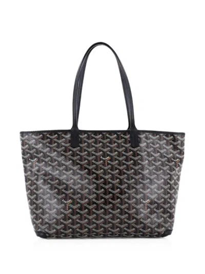 Pre-owned Goyard Artois Coated Canvas Pm Tote Bag In Black
