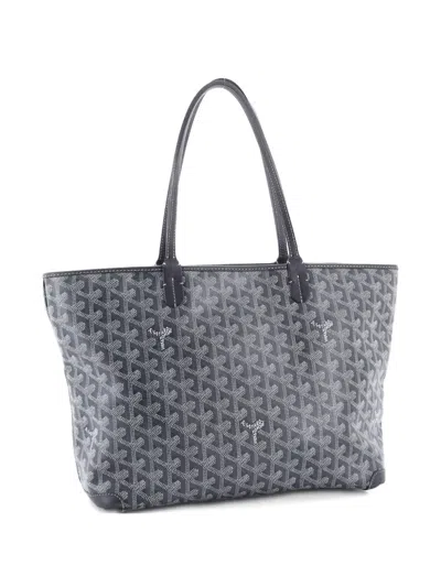 Pre-owned Goyard Artois Coated Canvas Pm Tote Bag In Gray