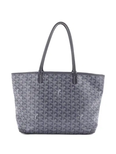 Pre-owned Goyard Artois Coated Canvas Pm Tote Bag In Gray