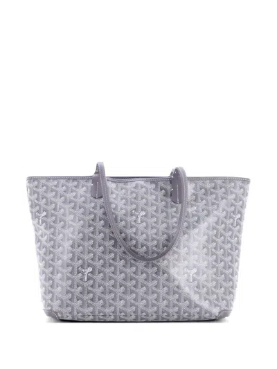Pre-owned Goyard Artois Coated Canvas Pm Tote Bag In Gray