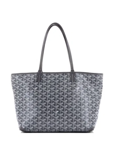 Pre-owned Goyard Artois Coated Canvas Pm Tote Bag In Gray