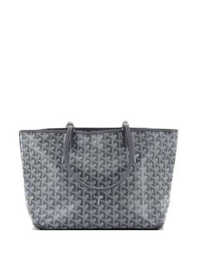 Pre-owned Goyard Artois Coated Canvas Pm Tote Bag In Gray