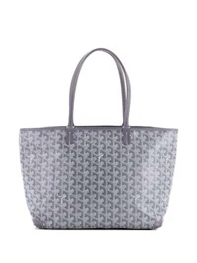 Pre-owned Goyard Artois Coated Canvas Pm Tote Bag In Gray