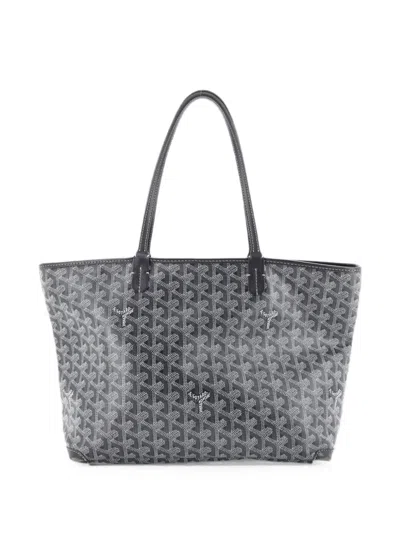 Pre-owned Goyard Artois Coated Canvas Pm Tote Bag In Gray