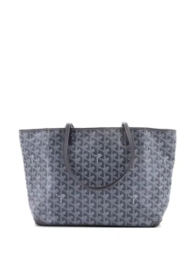 Pre-owned Goyard Artois Coated Canvas Pm Tote Bag In Gray