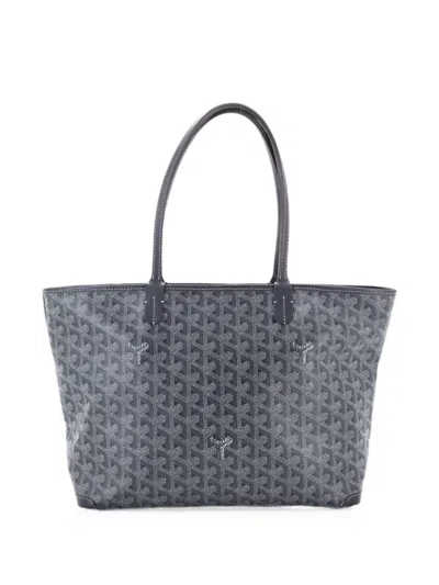 Pre-owned Goyard Artois Coated Canvas Pm Tote Bag In Gray