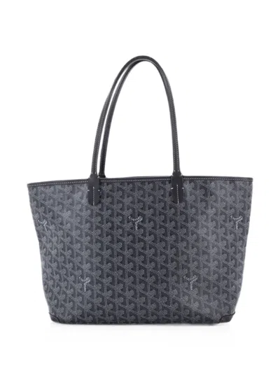 Pre-owned Goyard Artois Coated Canvas Pm Tote Bag In Gray