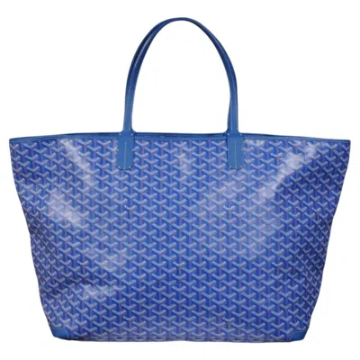 Pre-owned Goyard Artois Gm Tote Bag Electric Royal Blue Travel Carry On Weeekend Duffle