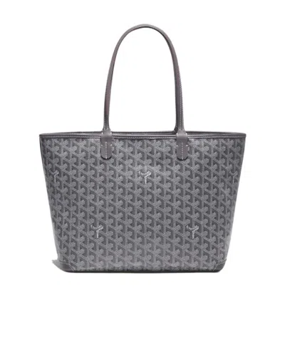 Pre-owned Goyard Artois Handbag In Gray