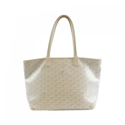 Pre-owned Goyard Artois Pm Coated Canvas Bag In White