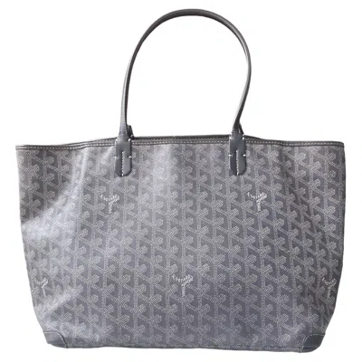 Pre-owned Goyard Artois Pm Small/medium Grey Tote With Leather Corners And Zip Opening In Gray
