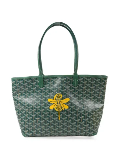 Pre-owned Goyard Artois Pm Tote Bag In Green