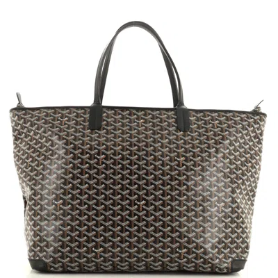 Pre-owned Goyard Artois Tote Coated Canvas Gm In Black