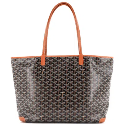 Pre-owned Goyard Artois Tote Coated Canvas Mm In Black