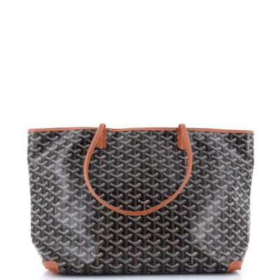 Pre-owned Goyard Artois Tote Coated Canvas Mm In Brown