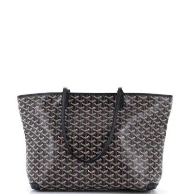 Pre-owned Goyard Artois Tote Coated Canvas Mm In Brown