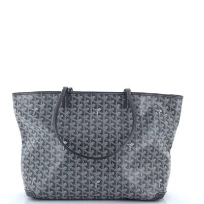 Pre-owned Goyard Artois Tote Coated Canvas Mm In Gray