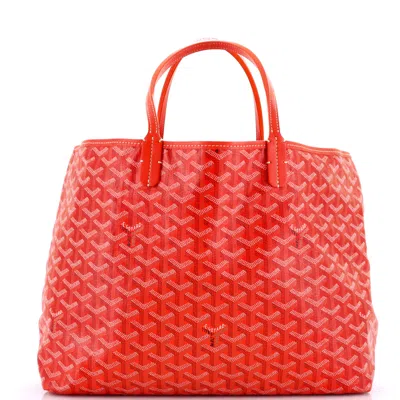Pre-owned Goyard Artois Tote Coated Canvas Mm In Orange