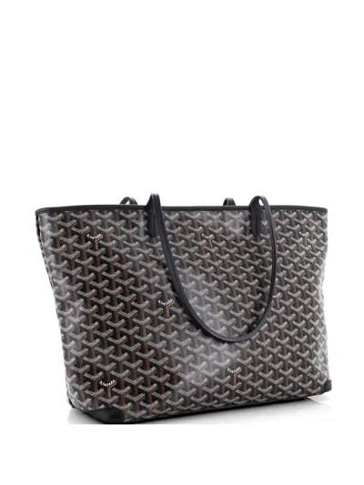 Pre-owned Goyard Artois Tote Coated Canvas Mm Shoulder Bag In Brown